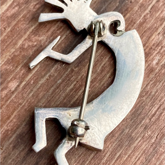 Navajo/Native American Sterling Silver Kokopelli Brooch/Pin 1.5” Vintage - Picture 6 of 8